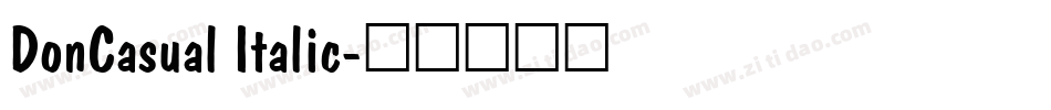 DonCasual Italic字体转换